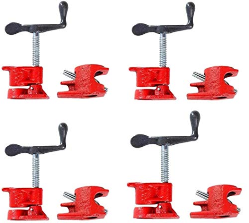 ▶ Juego de 4 abrazaderas para tubos de madera de 1,27 cm