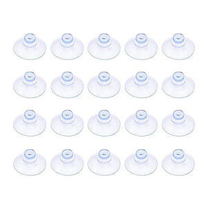 outus - Ventosas pequeñas de plástico sin gancho (20 mm, 20 unidades)