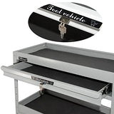 ▶ Carrito de herramientas de 3 niveles: carrito de herramientas con ruedas y cajones utilitarios de hasta 450 libras de carga, carrito de herramientas rodante de 3 niveles, organizador de herramientas de altura ajustable para almacén, cochera, jardín