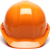 ▶ Casco de seguridad con carraca de 6 puntos, color naranja