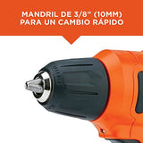 Taladro inalámbricos  BLACK+DECKER  12V 3/8 Pulgadas Ión de Litio y 12 Accesorios LD12S-B3
