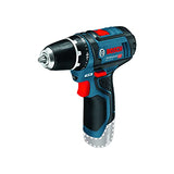 ▶ BOSCH Taladro inalámbrico, con portabrocas, sin llave (Negro, azul, rojo, plata)