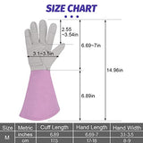 ▶ Guantes Jardinería  de poda de rosa, guantes de jardinería de protección de antebrazo largo para mujer, antipinchazos, impermeables y extra gruesos(M)