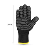 BYyushop Guantes a prueba de golpes, antivibración, resistente a los golpes, protección de seguridad, mecánico, color negro