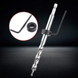 ▶ Broca Taladro Hexagonal de Paso Giratorio de 3/8" con Cuello de Tope de Profundidad Ajustable para el Kit de Plantilla de Orificio de Bolsillo Kreg