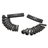 ▶ NEIKO Juego de 20 llaves de vaso hexagonales | Vástago hexagonal de 1/4" | SAE y métrico | 4-12 mm y 5/32"-1/2" | Acero CR-V de alto torque | Cambio rápido | Juego de 6 puntas para taladro de vaso | Atornillador de tuercas