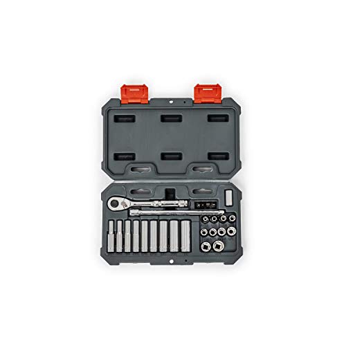 ▶ CRESCENT - Juego de herramientas mecánicas SAE estándar y profundo de 6 puntos de 1/4 pulgadas, CSWS2C