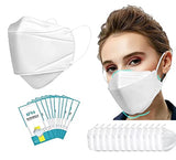 ▶ Mascarillas desechables  Set de 10 Cubrebocas Certificado KF94 Estilo Coreano. Máscara facial para adulto protección premium de 4 capas de filtración y proteccion contra particulas. Ajustador nasal oculto.