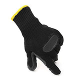 BYyushop Guantes a prueba de golpes, antivibración, resistente a los golpes, protección de seguridad, mecánico, color negro
