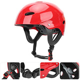 ▶ Casco de seguridad, Casco de seguridad de resina ABS, Casco de seguridad con forro de Eva altamente espumado, Color ligero y brillante, para hacer surf, Escalada, Rescate en el agua, Gorra de rafting