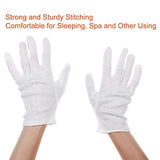 Paxcoo 6 pares de guantes XL de algodón blanco para manos secas hidratantes cosméticos Eczema mano spa y joyería de monedas inspección