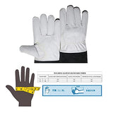 ▶Guantes de  Soldador Spot TIGNO Guantes de Soldadura Sensibles Suaves 30 cm (12") Guantes de Piel de Cabra Guantes de Soldadura de Manguitos de Cuero Peso Ligero y ampliamente Utilizado