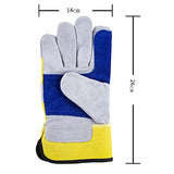 ▶ Guantes De Soldador, Protección De La Soldadura De La Protección De La Mano De Obra, Alta Temperatura Y Resistencia Al Desgaste, Guantes Antideslizantes A Fuego Corto