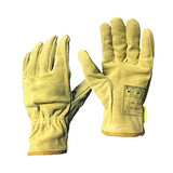 ▶ Guantes de soldador Guantelete Resistente a Las Llamas Amarillo Claro