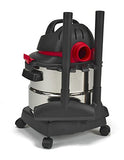 Shop-Vac 5989300 5 galones 4.5 Pico HP Aspiradora de Acero Inoxidable en seco en húmedo, Negro, Negro