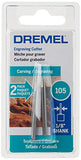 ▶ DREMEL - Fresa para Grabado 1/32 Pulgadas para Materiales Blandos, 2 Piezas
