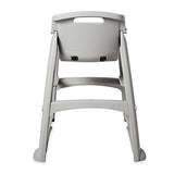 Rubbermaid Commercial Products - Silla alta Rubbermaid Platinum, robusta, con asiento para jóvenes, platino, lista para montar,