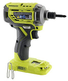 Ryobi P239 18 V de iones de litio sin escobillas, controlador de impacto inalámbrico de 2.000 pulgadas con bandeja de puntas magnética e iluminación LED (batería no incluida/herramienta de alimentación solamente)