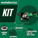 ▶ METABO Esmeriladora o Amoladora angular | 4-1/2 pulgadas | 18 V inalámbrico | Solo herramienta, sin batería, motor sin escobillas | G18DBALQ4 Metabo HPT