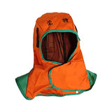 ▶ Capucha de soldadura transpirable, de malla interior lavable gorro de soldadura ajustable a prueba de polvo para soldador, soldadura, naranja XL