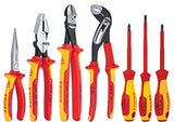 ▶ KNIPEX Juego de 7 alicates y herramientas de destornillador, 1000 V, bolsa de nailon
