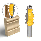 ▶ Wolfride 1/2" Cortador de Diámetro de Mango Herramienta de Fresado Para Trabajar la Madera Cutter de Corte de Carburo, Herramienta de Corte de Carpintería- Amarillo