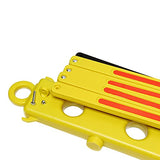 BISupply Folding Barricade - 2.4m Portable Road Safety Barriers with Reflectors, Construction Barricade Safety Fence