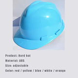 ▶ Casco de Seguridad con Ranuras En V ABS Protección Anti-Rotura Cascos de Protección Construcción Anticaída Obra de Construcción Construcción de Carreteras Túnel Mina