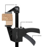 ▶ Amazon Basics Juego de 6 abrazaderas de gatillo – 2 piezas de 4 pulgadas, 4 piezas de 6 pulgadas