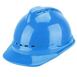 ▶ Casco Seguridad de ABS Recto Grueso, Protección Cabeza del Sitio Construcción Trabajador, Casco Rígido Ventilado y Transpirable Cinco Colores Disponibles(Azul)