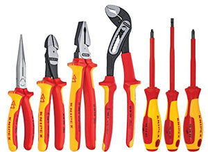 Knipex Juego de herramientas de calidad comercial con aislamiento, 7 piezas
