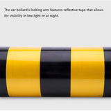 ▶ Bolardos para Entrada de Auto, bolardo de Barrera de Seguridad de 23.6"con Cinta Reflectante, Poste de estacionamiento de bolardo de Calle de fácil instalación (Color : Red) (Red)