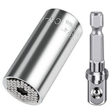 ▶ Universal Dado Llave Ajustable Juego Vaso, Dado Universal, Juego De Adaptadores Multifuncional, Set Universal Adaptador Enchufe Gator Grip Llaves Vaso 7 – 19 mm Ajustable
