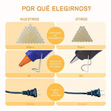 ▶ Sojitas Mini Pistola de Silicón con 50 PSC Barras Pegamento Caliente Adhesivo para Bricolaje（20W, Barras de 7mm, largo de 10cm)