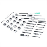 ▶Juego de Tuercas y Tornillos de Rosca, Juego de Llaves y Troqueles de 40 Piezas con Llaves y Herramienta de roscado de Calibre de Rosca con Estuche de Almacenamiento