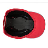 ▶ Gorra de Seguridad, Ligera, de Seguridad, Resistente, protección para la Cabeza, Transpirable, Gorra de protección para la Cabeza (M18109H-rojo-ala Corta)