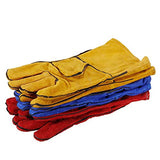 ▶ Guantes de Soldador Guantes de Seguridad Anti-Calor de Cuero no resbaladizo Guantes de Seguridad 14 '' (Color : Yellow)