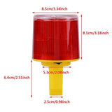 Simlug Luz de Emergencia Solar, 1pc LED de Advertencia de Emergencia Solar Luz de Flash Lámpara de Alarma Tráfico Carretera Barco Luz roja