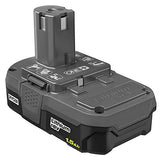 Conjunto de herramientas para el hogar Ryobi con taladro Ryobi 18V ONE +, brocas, herramientas para el hogar y linterna de bolsillo Buho