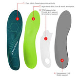 ▶ Plantillas de trabajo ortopédica para el talón con soporte de arco plano para fascitis plantar para hombres y mujeres, plantilla deportiva de absorción de impactos, Verde Armada (ArmyGreen), MEN (8-8 1/2) | WOMEN (10-10 1/2) --270MM-10.63"