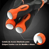 FUMETAX Juego de Cinceles de Madera 4 piezas Cr-V Construcción para Carpintería Talla PVC Mango de Alto Impacto SW-813011