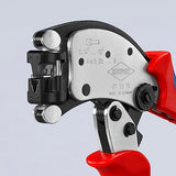 ▶ KNIPEX  Twistor® T Alicates de crimpado autoajustables para virolas de alambre, 8 pulgadas
