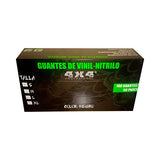 ▶ Guantes de Nitrilo Chicos Medianos - Guantes Nitrilo Desechables Negros 4x4 Profesional - Guantes Vinilo - Guantes Uso Profesional Barbero Peluquero Estilista - 100 Piezas (Mediano)
