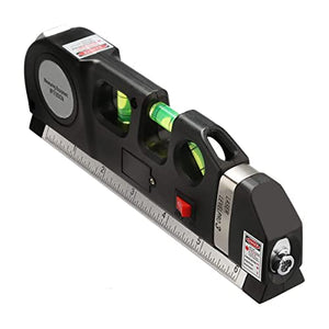Nivelador láser de línea, Medidor Láser Multipropósito + Cinta Métrica de 2,5 m, nivelador laser fácil uso para aplicar en techo/piso/pared nivel laser (negro)