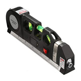Nivelador láser de línea, Medidor Láser Multipropósito + Cinta Métrica de 2,5 m, nivelador laser fácil uso para aplicar en techo/piso/pared nivel laser (negro)