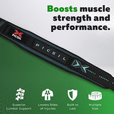 ▶ Cinturón de protección Lumbar para Levantamiento de Pesas, Soporte Lumbar, Ideal para Sentadillas, Peso Muerto, Zancadas, Cinturón Personalizable con Espacio para Parches, 3 Colores, 4 Tallas (M, Verde)