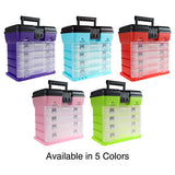 Stalwart - Caja de almacenamiento y herramientas organizadora duradera, 4 cajones con 19 compartimentos cada uno para hardware, aparejos de peces, cuentas y más (morado)