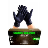 ▶ Guantes de Nitrilo Chicos Medianos - Guantes Nitrilo Desechables Negros 4x4 Profesional - Guantes Vinilo - Guantes Uso Profesional Barbero Peluquero Estilista - 100 Piezas (Mediano)