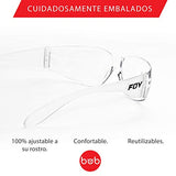 ▶ Paquete de 2 Lentes Médicos Seguridad con Protección Antivirus Antiempañantes, Antirayaduras y Transparentes | Lentes Gogles Quirurgicos Herméticos Industriales Protectores Personales