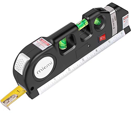 Nivel láser, medidor láser multiusos Línea métrica de 8 pies + Regla de cinta métrica ajustada Estándar y Metric Rulers MICMI by MICMI